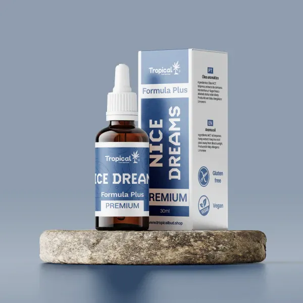 Óleo de CBD 500mg + Melatonina – Rotina Noturna - Tropical Bud Premium Formula Plus (30ml)