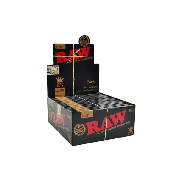 Mortalhas RAW Black kingsize slim