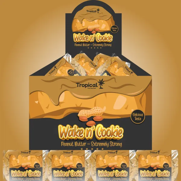 Bolacha de Cânhamo com Manteiga de Amendoim – Tropical Bud Wake’n Cookie