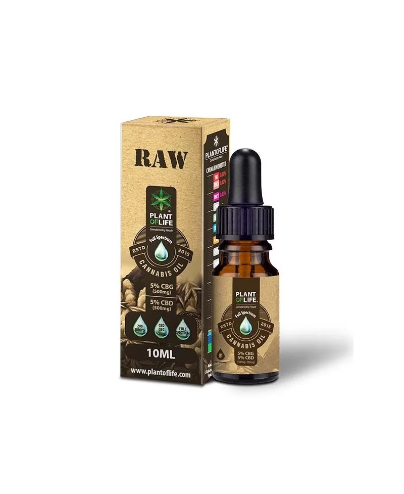 Oleo Raw 5 Cbd 5 Cbg 10ml Full Spectrum Plant Of Life Cbd