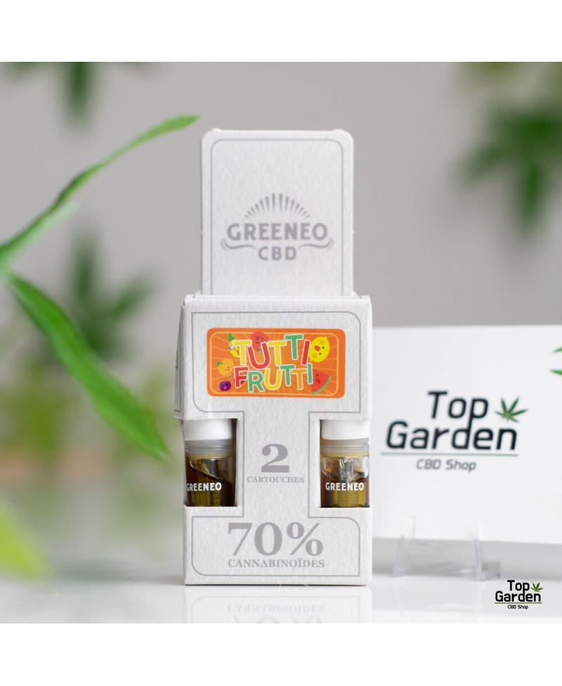 Pack 2 Cartuchos 70 Cbd Tutti Frutti Full Spectrum Stick Greeneo Cbd